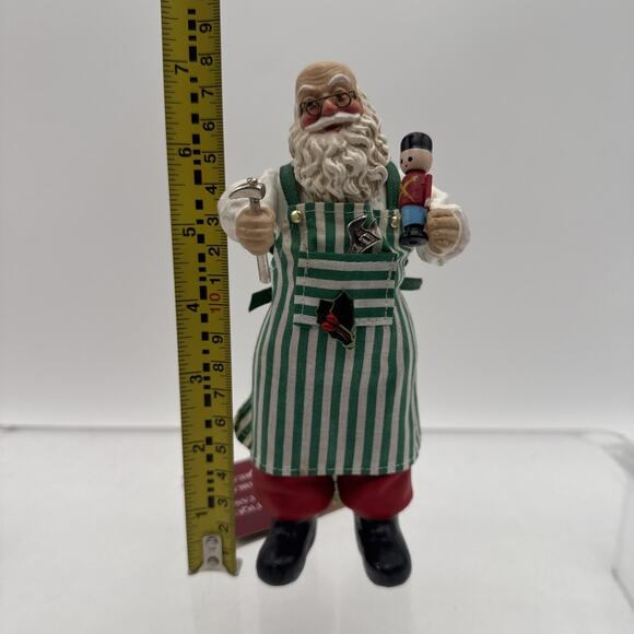 1993 Clothtique By Possible Dreams Working Santa Claus Figures Ornament Toy Xmas - Picture 8 of 16